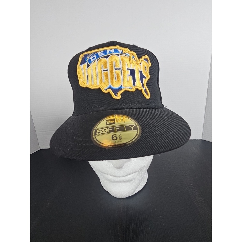 New Era 59FIFTY  Embroidered Denver Nuggets‎ NBA  6 7/8 Fitted Hat Cap Brand NEW